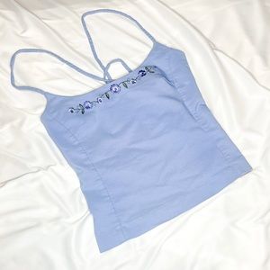 BABY BLUE CROP TOP VINTAGE